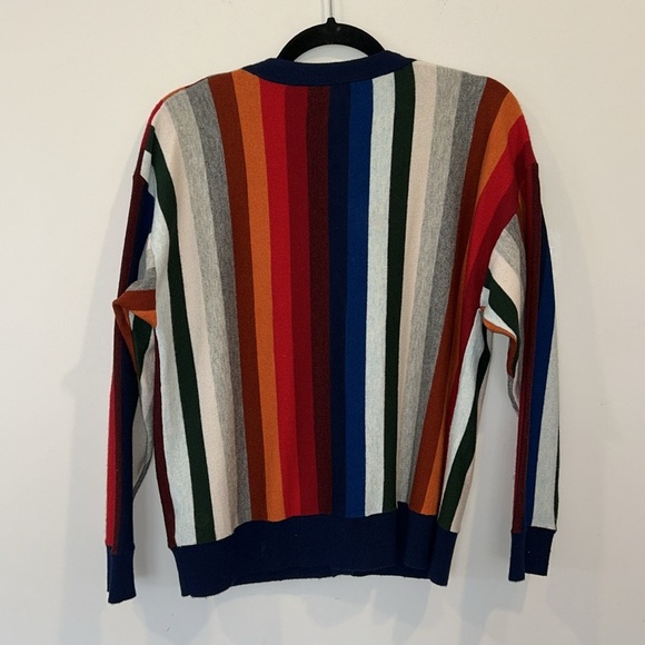 The Great Co Ed Striped V-neck Button Front Cardigan - Picture 7 of 10